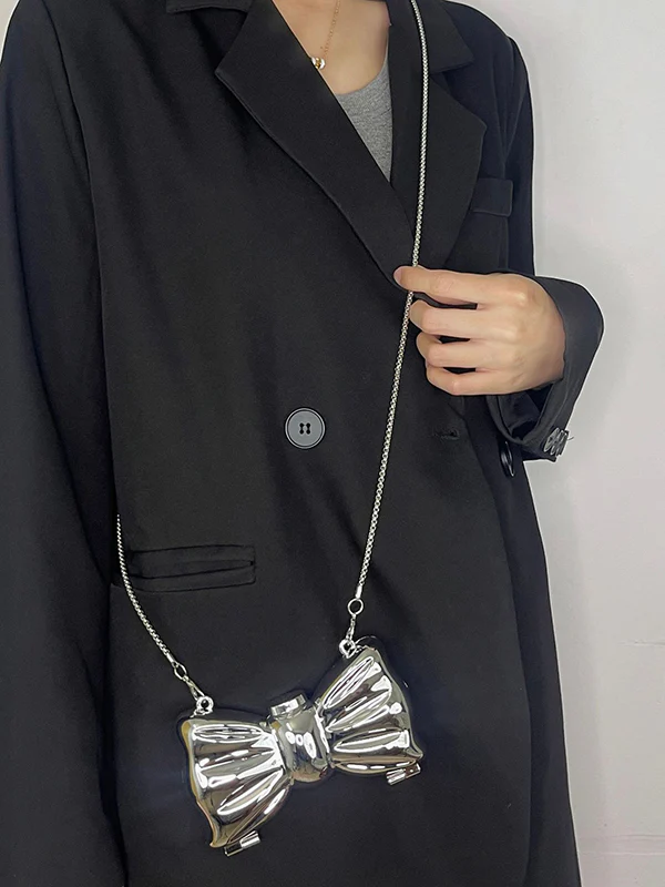Chains Geometric Shiny Solid Color Bags Accessories - Image 11