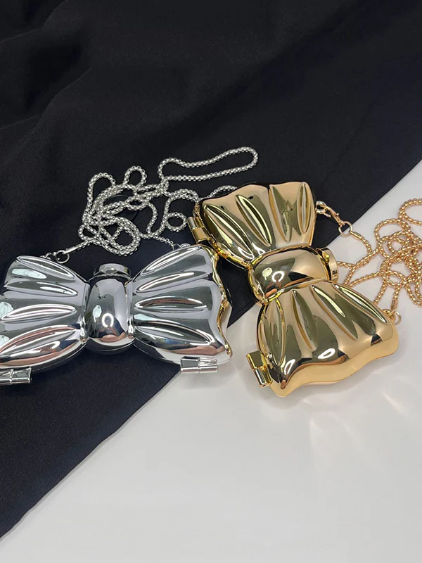 Chains Geometric Shiny Solid Color Bags Accessories - Image 2