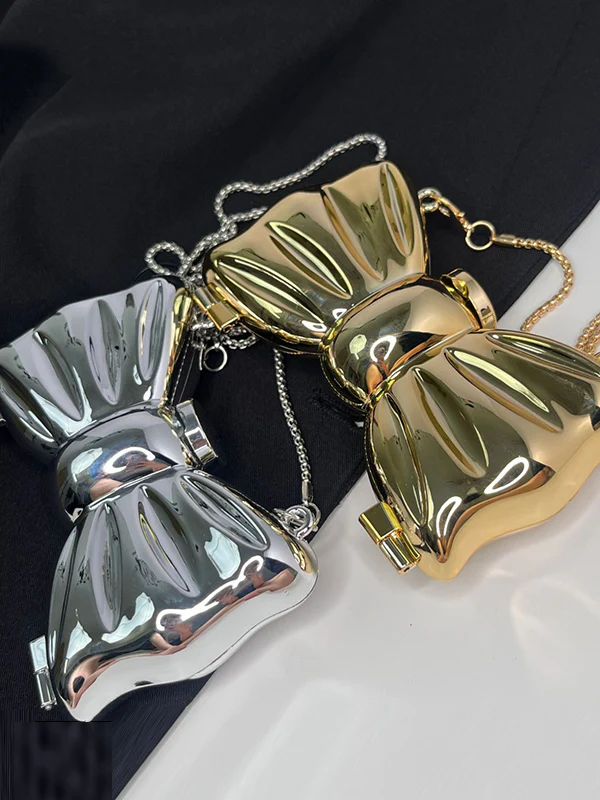 Chains Geometric Shiny Solid Color Bags Accessories - Image 4