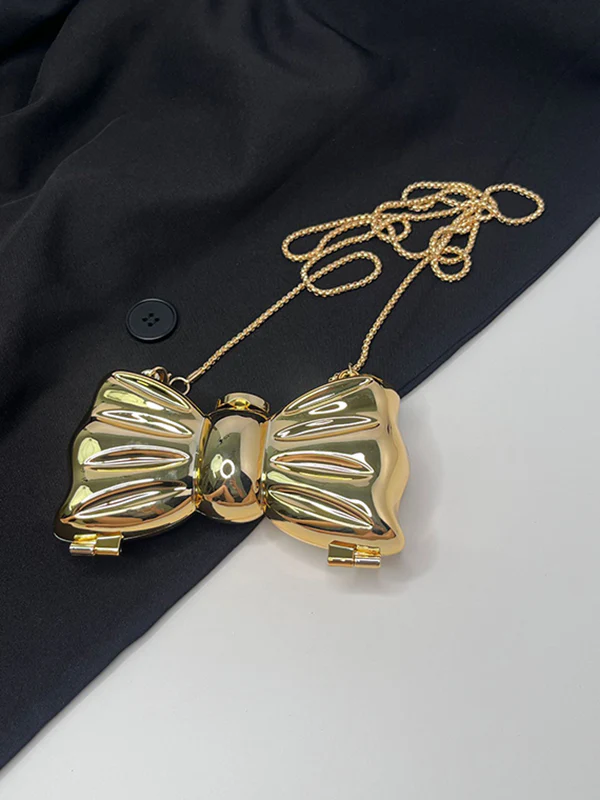 Chains Geometric Shiny Solid Color Bags Accessories - Image 6