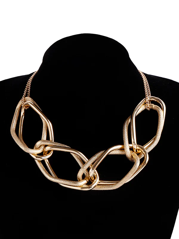 Chains Geometric Solid Color Necklaces Accessories - Image 11
