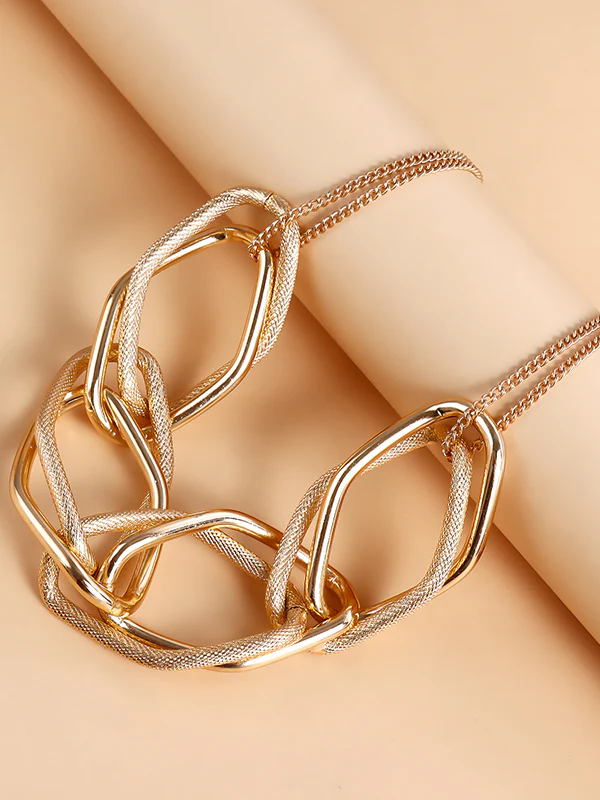 Chains Geometric Solid Color Necklaces Accessories - Image 8