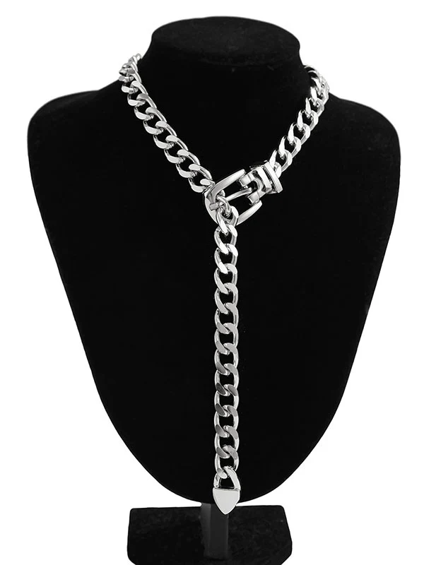 Chains Geometric Solid Color Necklaces Accessories - Image 10