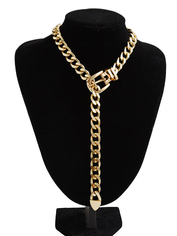 Chains Geometric Solid Color Necklaces Accessories - Image 11