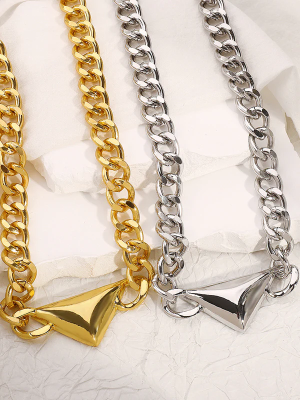 Chains Geometric Solid Color Necklaces Accessories - Image 4