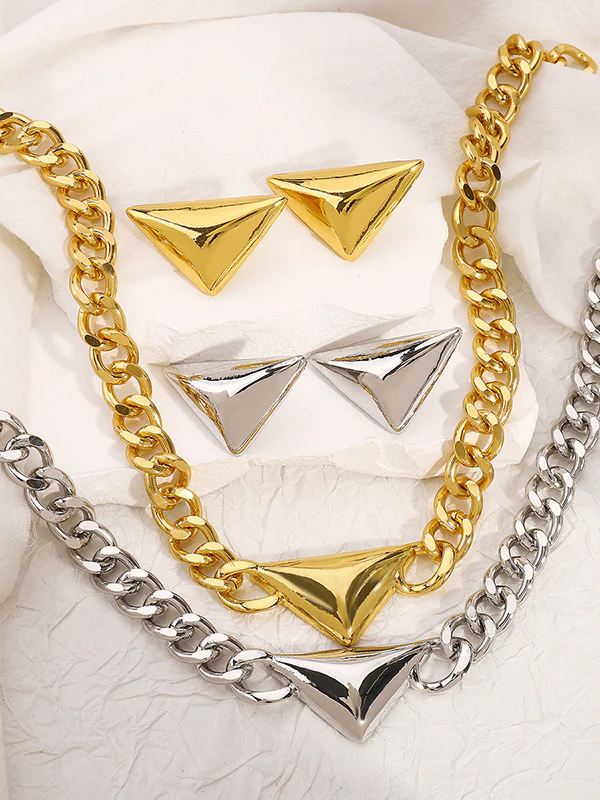 Chains Geometric Solid Color Necklaces Accessories - Image 5