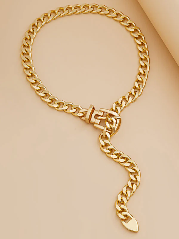 Chains Geometric Solid Color Necklaces Accessories - Image 7