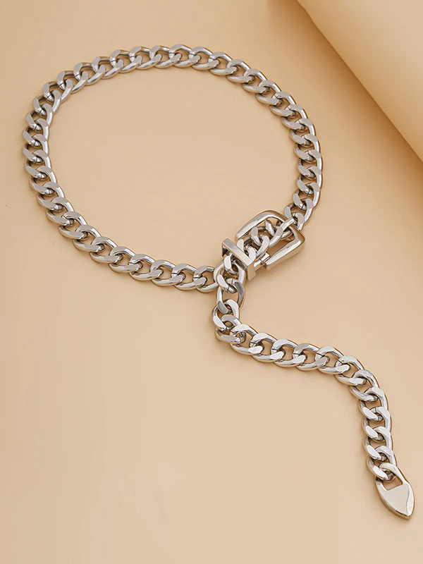 Chains Geometric Solid Color Necklaces Accessories - Image 8