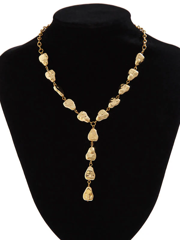 Chains Geometric Split-Joint Dainty Necklace - Image 5
