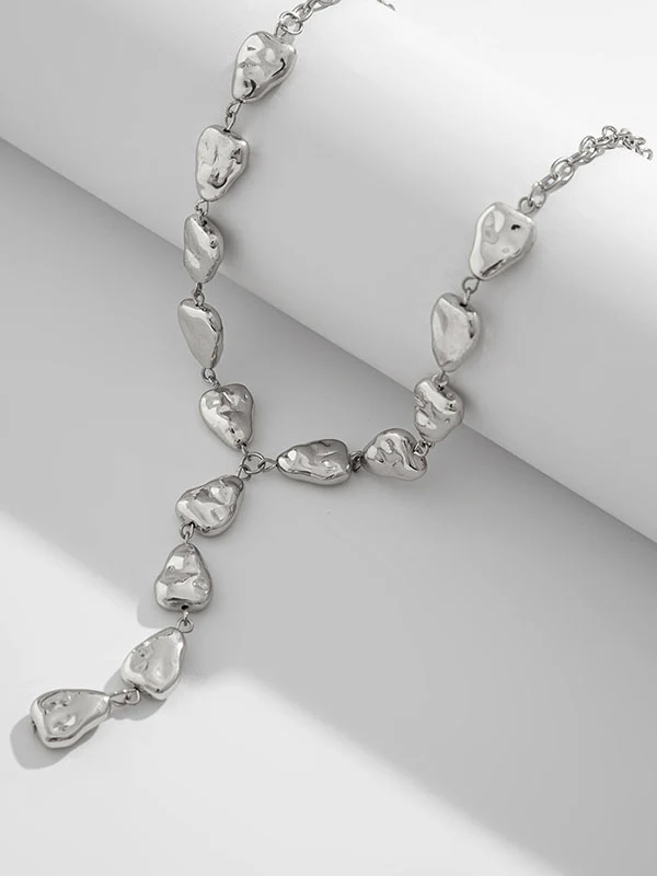 Chains Geometric Split-Joint Dainty Necklace - Image 7