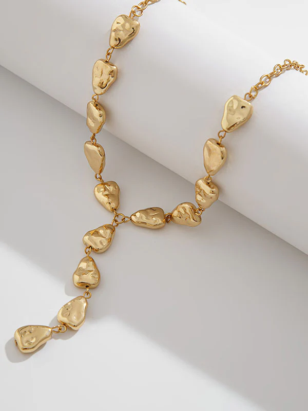 Chains Geometric Split-Joint Dainty Necklace - Image 8
