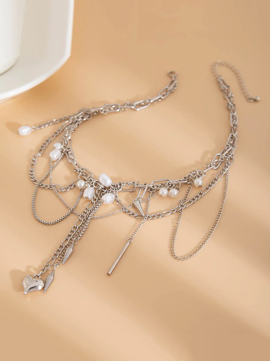 Chains Geometric Tasseled Necklaces Accessories - Image 4