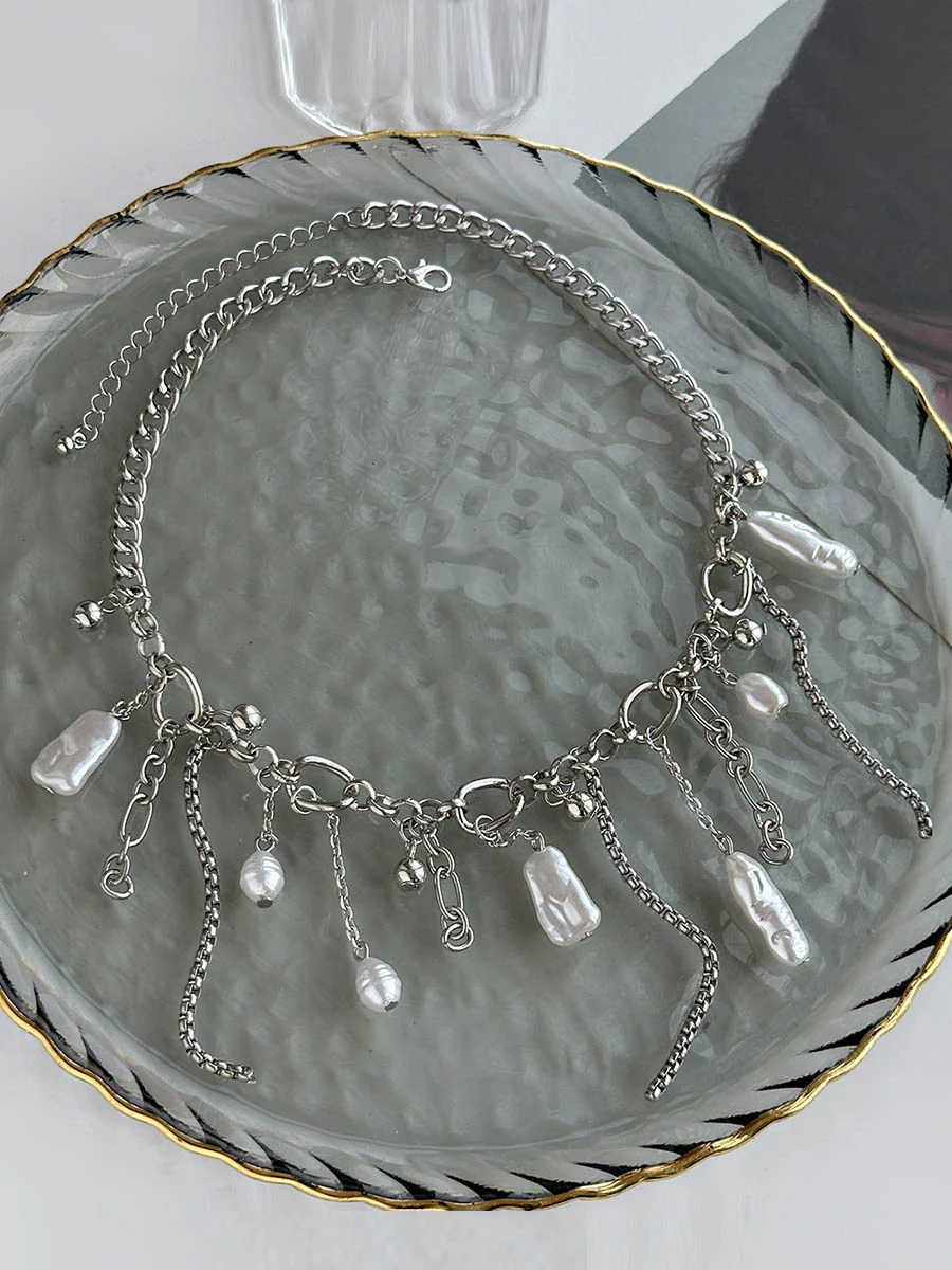 Chains Geometric Tasseled Necklaces Accessories - Image 3