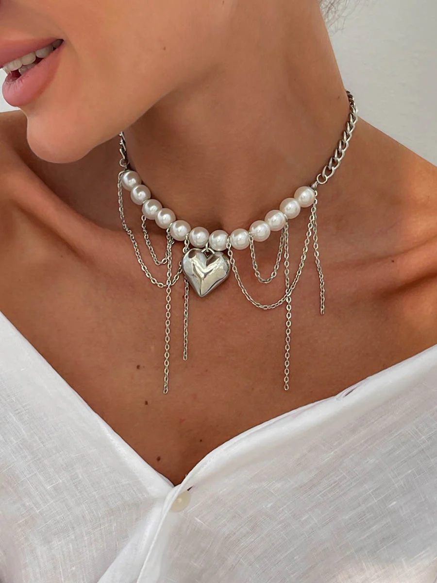 Chains Geometric Tasseled Necklaces Accessories