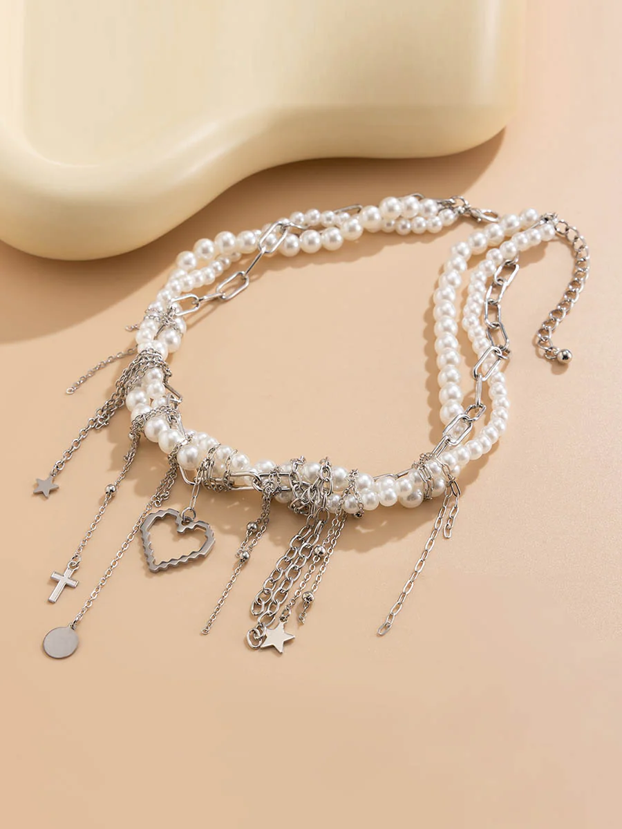 Chains Geometric Tasseled Necklaces Accessories - Image 3