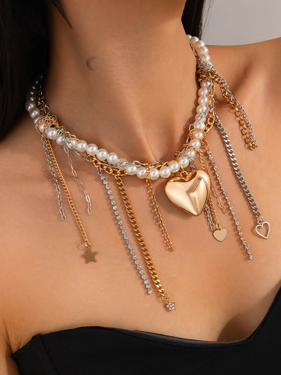Chains Geometric Tasseled Necklaces Accessories - Image 2