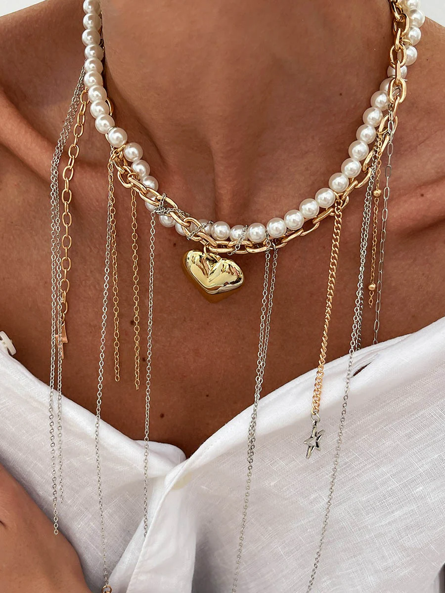 Chains Geometric Tasseled Necklaces Accessories - Image 3
