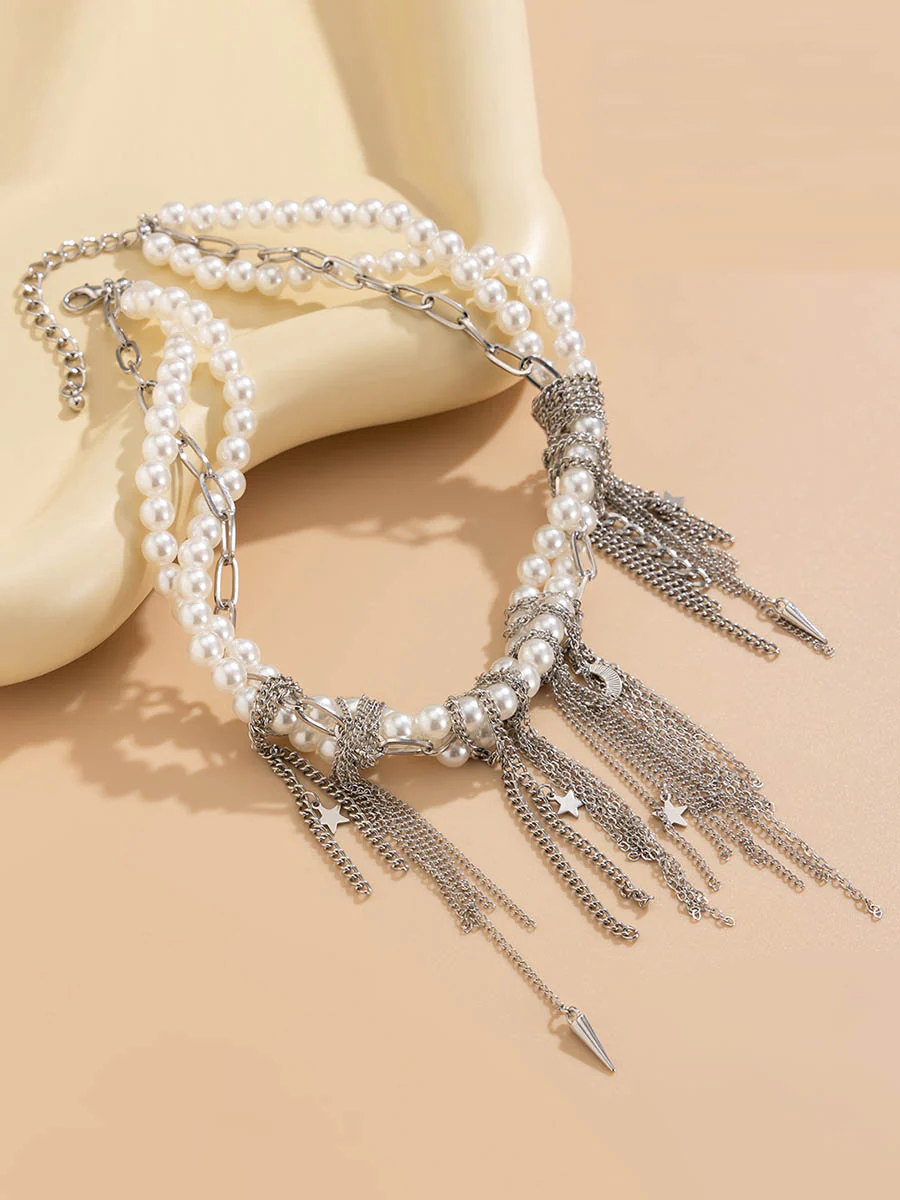 Chains Geometric Tasseled Necklaces Accessories - Image 3