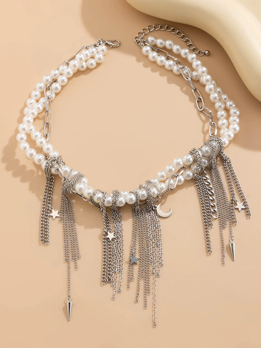 Chains Geometric Tasseled Necklaces Accessories - Image 4