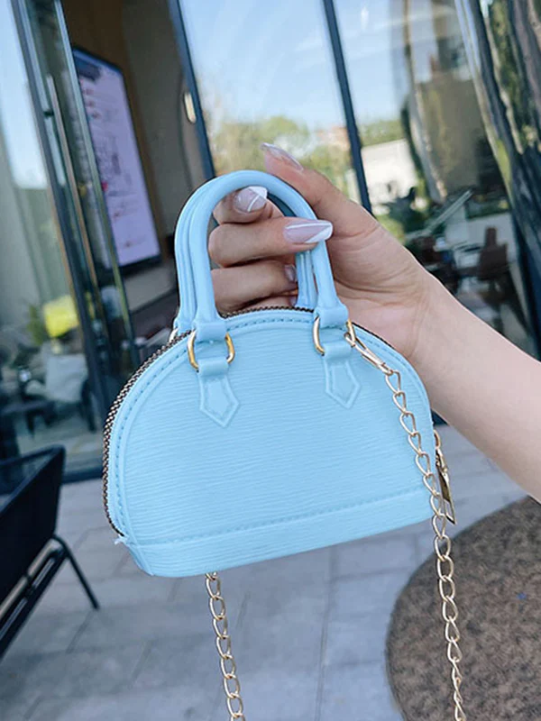 Chains Geometric Zipper Crossbody Bags Satchels - Image 13