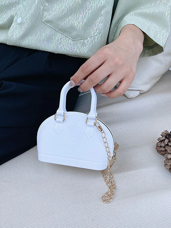 Chains Geometric Zipper Crossbody Bags Satchels - Image 15
