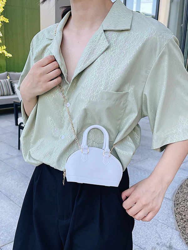 Chains Geometric Zipper Crossbody Bags Satchels - Image 16