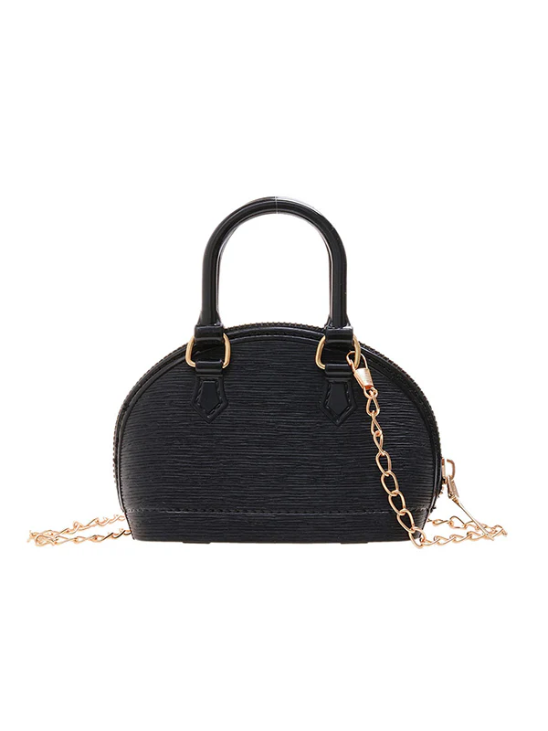 Chains Geometric Zipper Crossbody Bags Satchels - Image 23