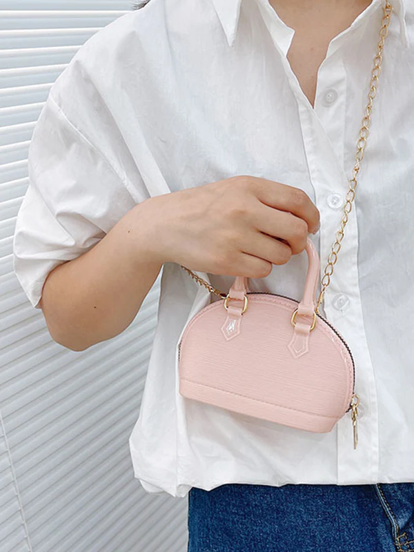 Chains Geometric Zipper Crossbody Bags Satchels - Image 7