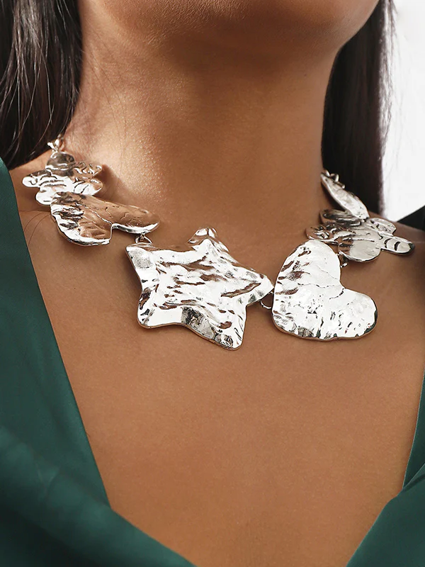 Chains Heart Shape Solid Color Star Shape Necklaces Accessories - Image 2