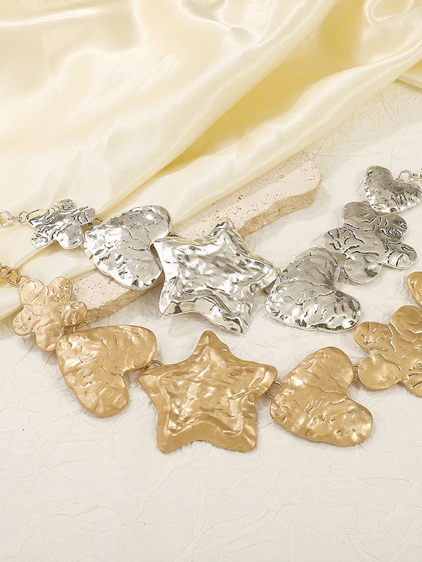 Chains Heart Shape Solid Color Star Shape Necklaces Accessories - Image 3