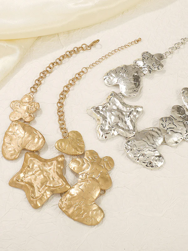 Chains Heart Shape Solid Color Star Shape Necklaces Accessories - Image 5