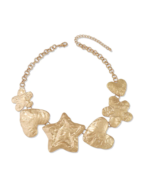 Chains Heart Shape Solid Color Star Shape Necklaces Accessories - Image 6