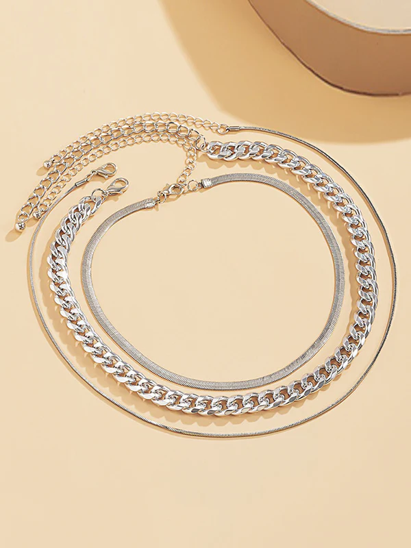 Chains Hollow Solid Color Dainty Necklace Necklaces Accessories - Image 4