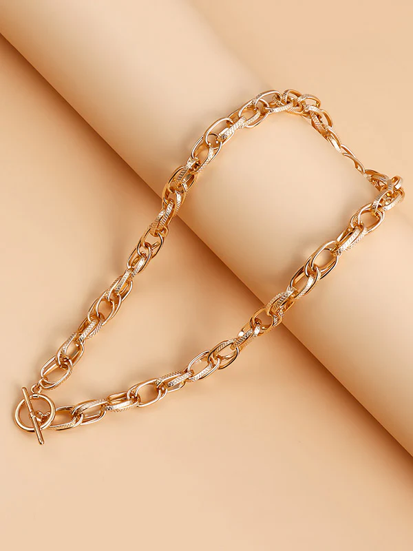 Chains Hollow Solid Color Dainty Necklace Necklaces Accessories - Image 10