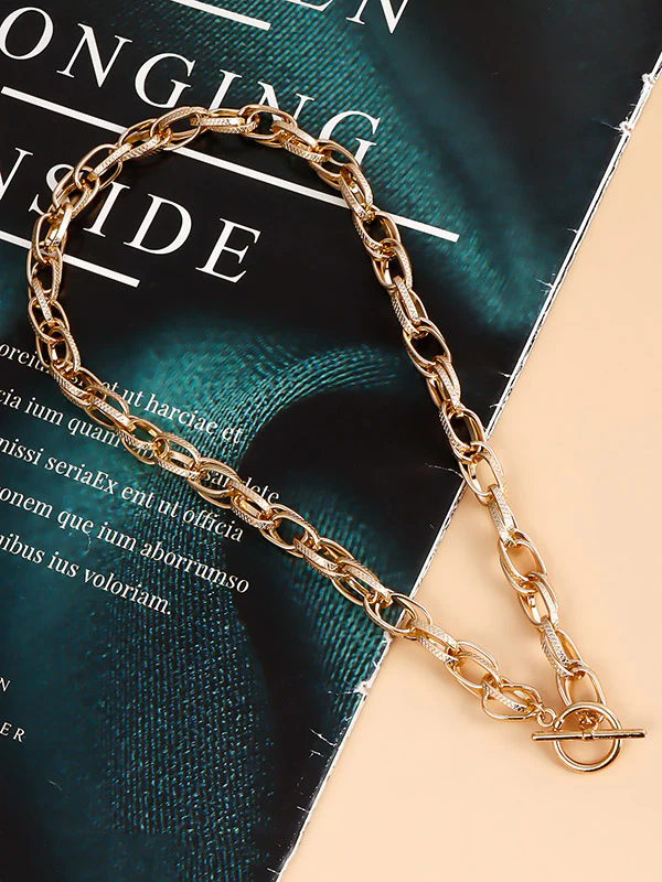 Chains Hollow Solid Color Dainty Necklace Necklaces Accessories - Image 11