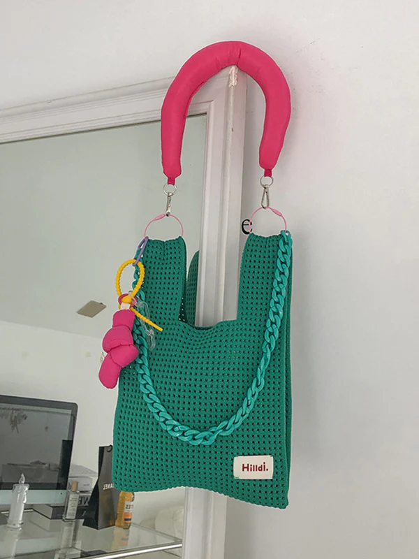 Chains Hollow Woven Shoulder Bags Handbags - Image 2