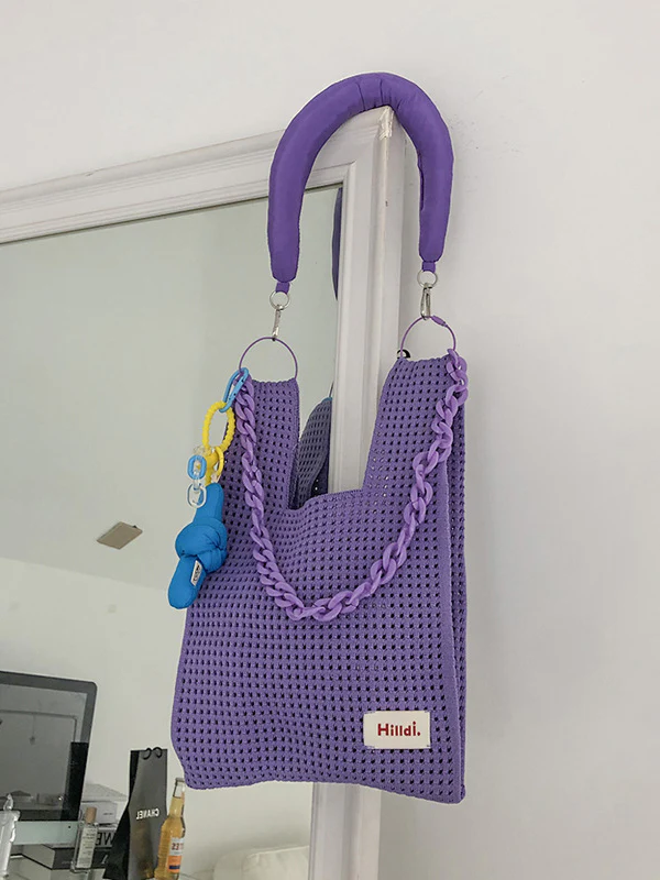 Chains Hollow Woven Shoulder Bags Handbags - Image 3