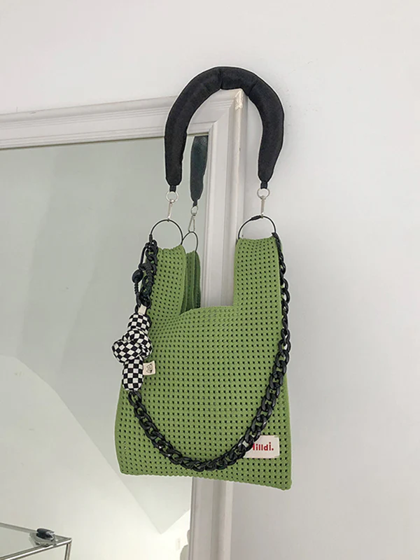 Chains Hollow Woven Shoulder Bags Handbags - Image 4