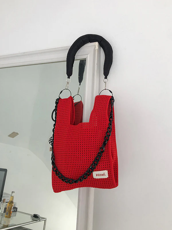 Chains Hollow Woven Shoulder Bags Handbags - Image 7