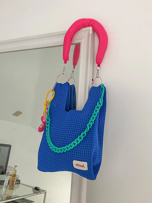 Chains Hollow Woven Shoulder Bags Handbags - Image 8
