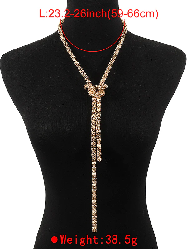 Chains Knot Tasseled Necklaces Accessories - Image 10