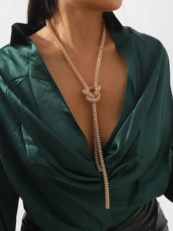 Chains Knot Tasseled Necklaces Accessories - Image 2