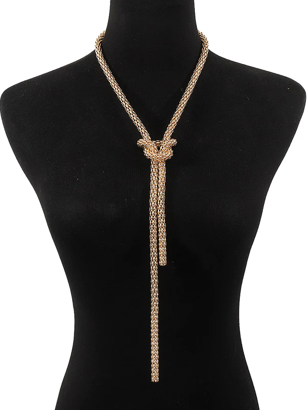 Chains Knot Tasseled Necklaces Accessories - Image 7