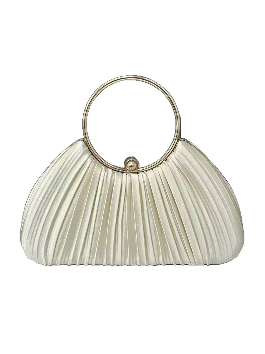 Chains Lock Pleated Crossbody Bags Evening Bags & Clutches - Image 6