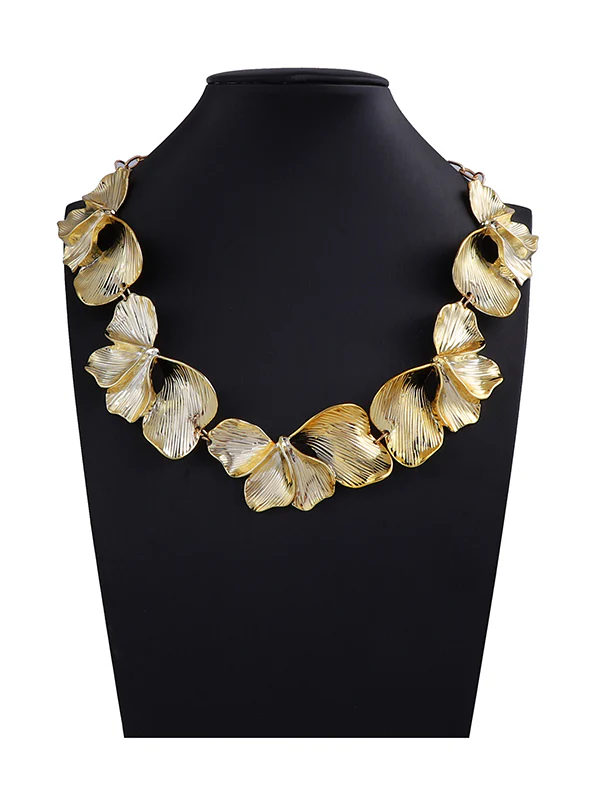 Chains Pleated Solid Color Split-Joint Necklaces Accessories - Image 2