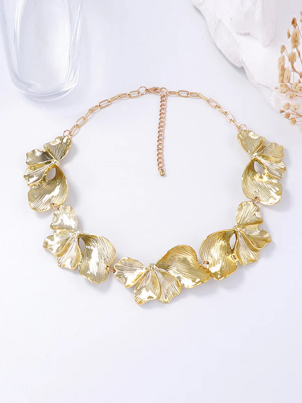 Chains Pleated Solid Color Split-Joint Necklaces Accessories - Image 3