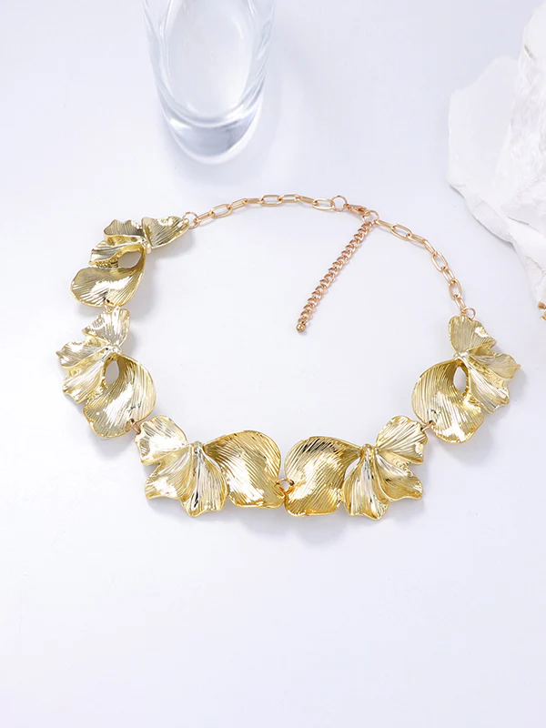 Chains Pleated Solid Color Split-Joint Necklaces Accessories - Image 4