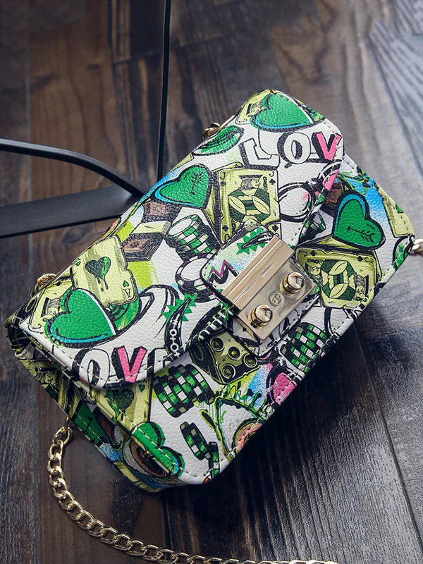 Chains Printed Zipper Crossbody Bags - Image 20