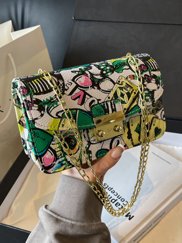 Chains Printed Zipper Crossbody Bags - Image 21
