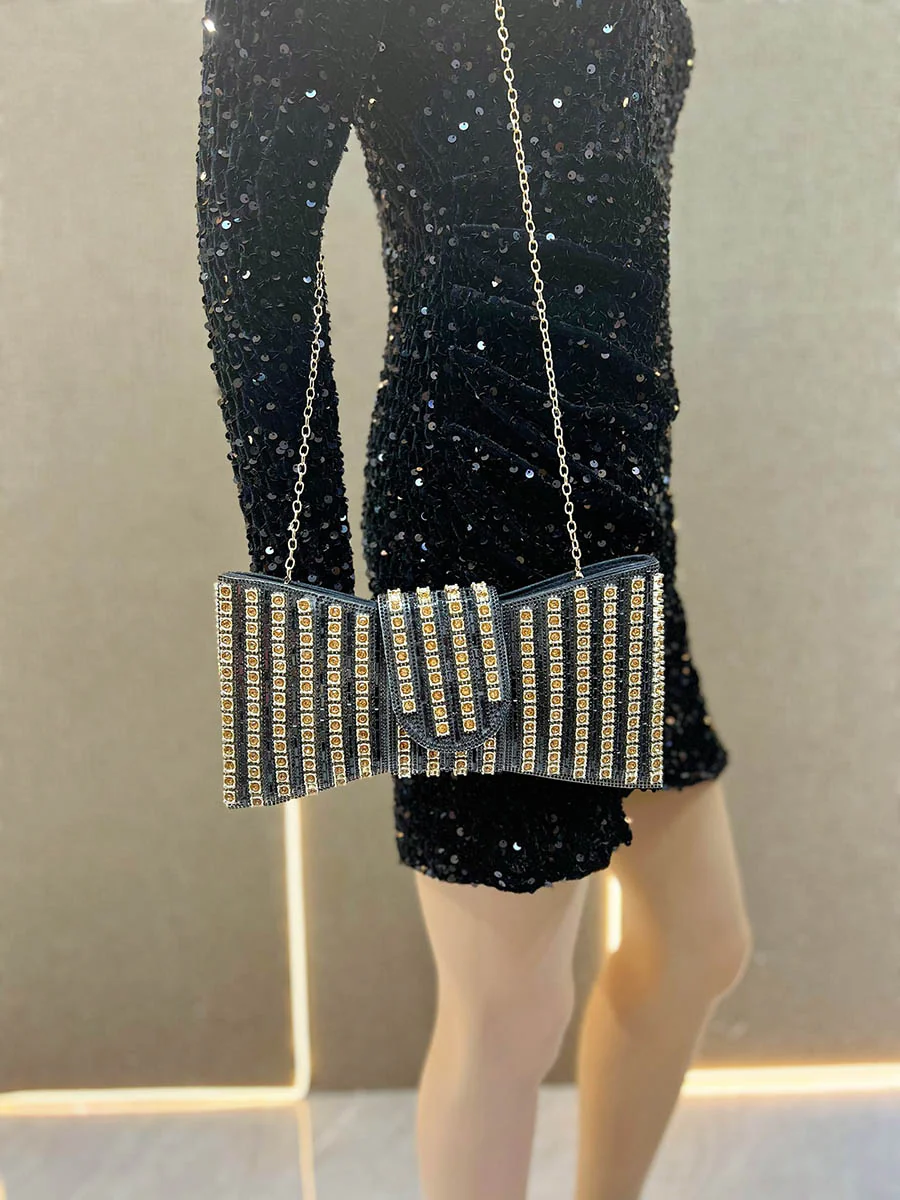 Chains Rhine Stones Evening Bags & Clutches Handbags - Image 10